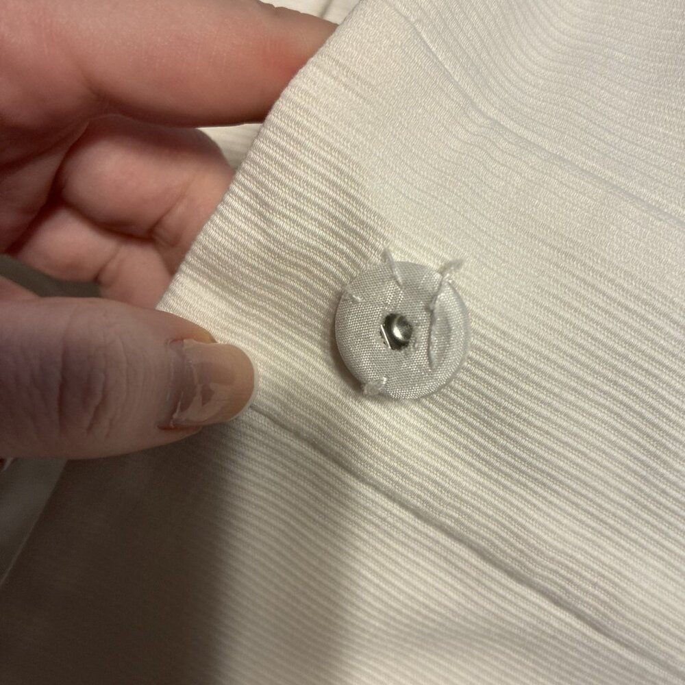 Valentino Authentic Solid White Sleeve Blazer Jac… - image 8